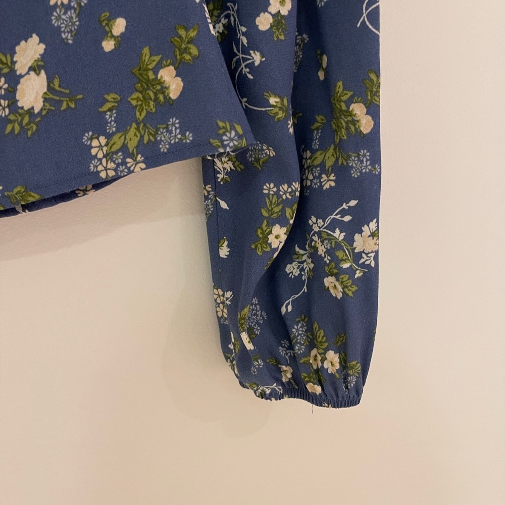 Reformation Nell Corset Top, XS, Blue Floral - Picture 11 of 13